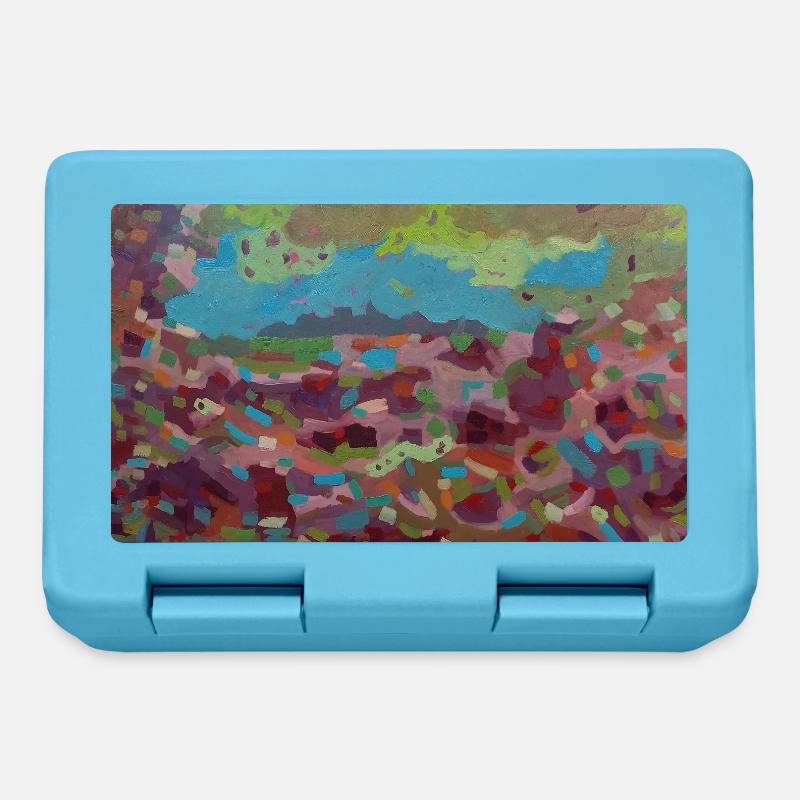 Chaos de vitraux de couleurs - Boîte à goûter - bleu saphir