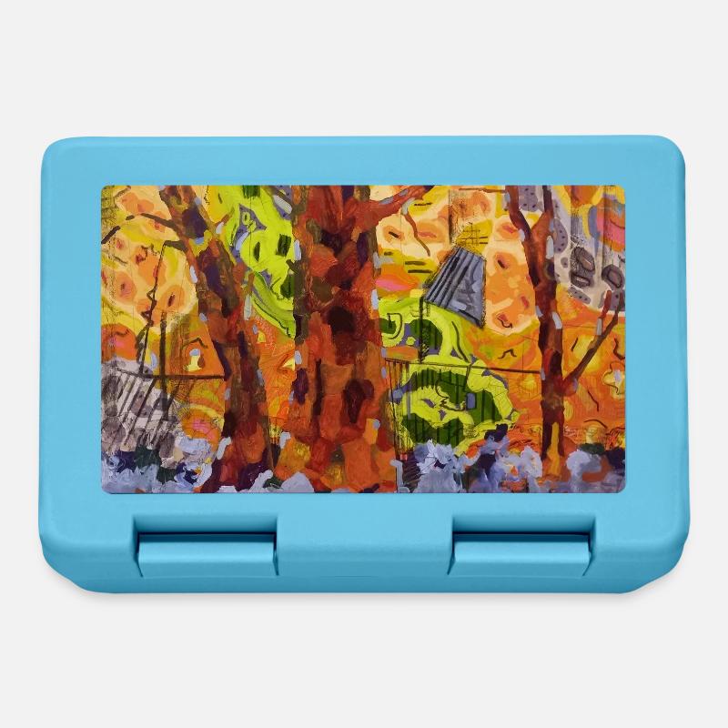 Le parc d’automne dans l’abstraction des couleurs - Boîte à goûter - bleu saphir