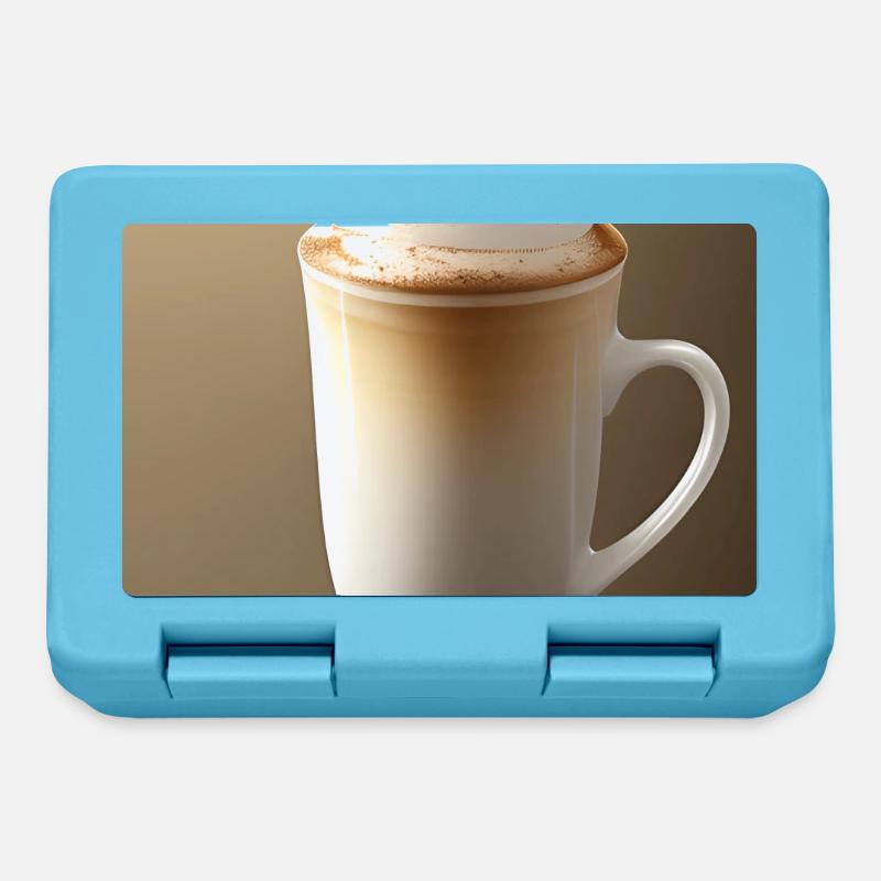 Kaffee, Kaffeebohnen - Brotdose - Saphirblau
