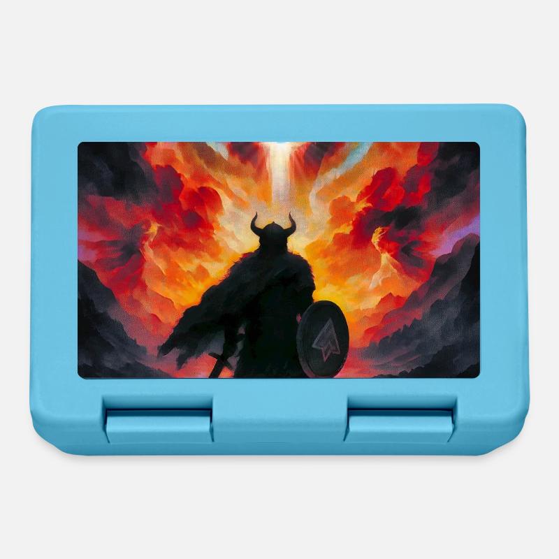 Valhalla – Fire and Light - Lunchbox - sapphire blue