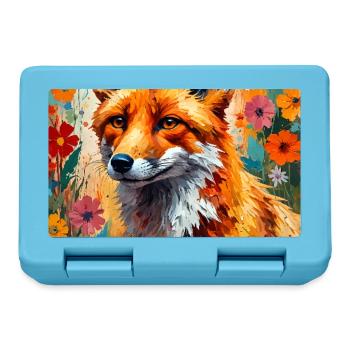 Fox flowers abstract fox lover gift - Lunchbox - sapphire blue - Front