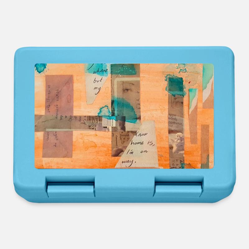 collage - Boîte à goûter - bleu saphir