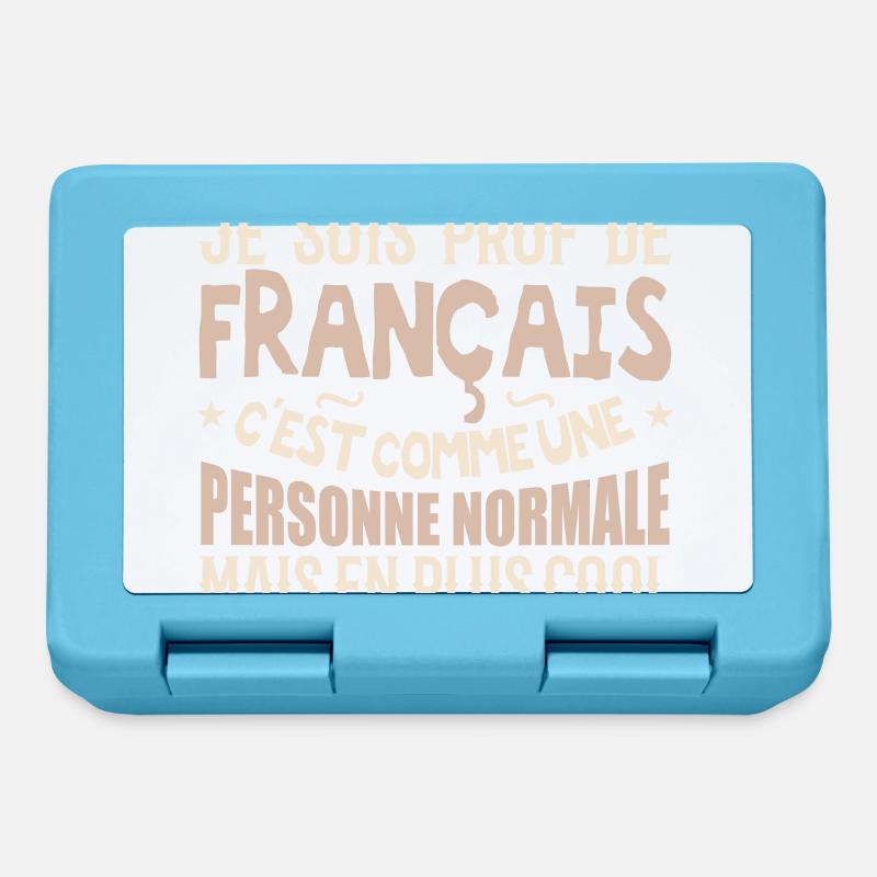 Je suis prof de français - Boîte à goûter - bleu saphir