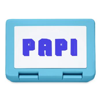 PAPY. FÊTE DES PÈRES. BONNE FÊTE PAPY. JE T'AIME. - Boîte à goûter - bleu saphir - Devant