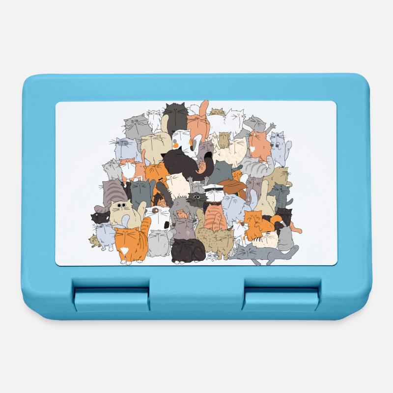 Un TAS de chats - Boîte à goûter - bleu saphir