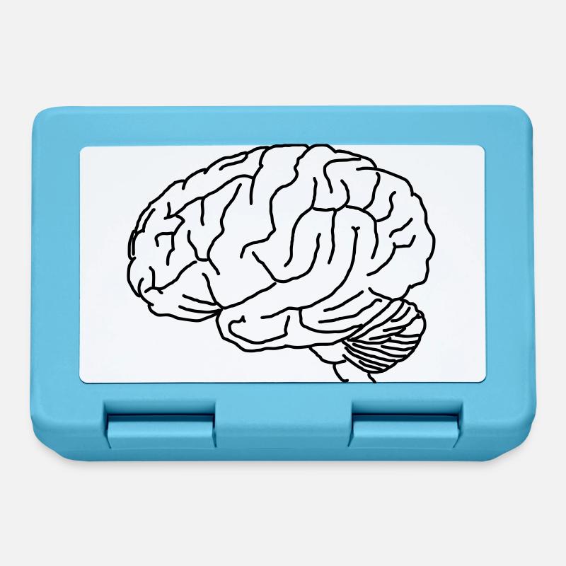Cerveau - Boîte à goûter - bleu saphir