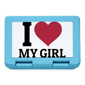 I love my Girl - Brotdose - Saphirblau - Vorne