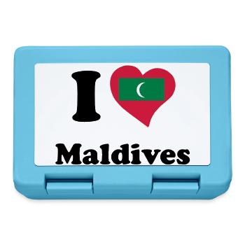 I love Maldives - Lunchbox - sapphire blue - Front