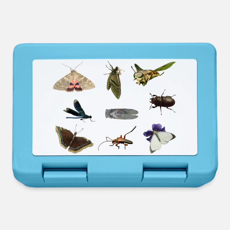 insecte - Boîte à goûter - bleu saphir