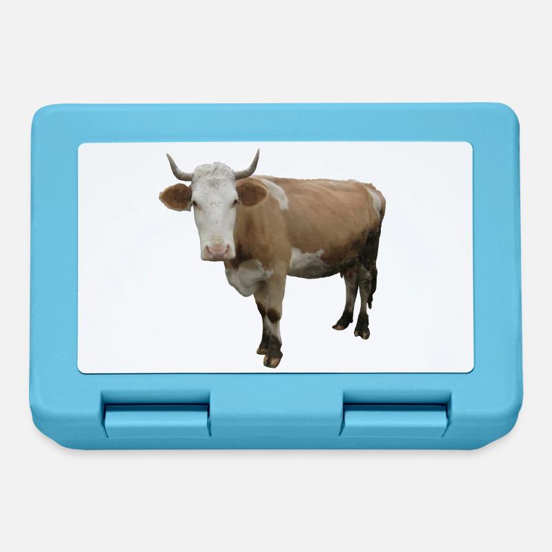 Vache - Boîte à goûter - bleu saphir