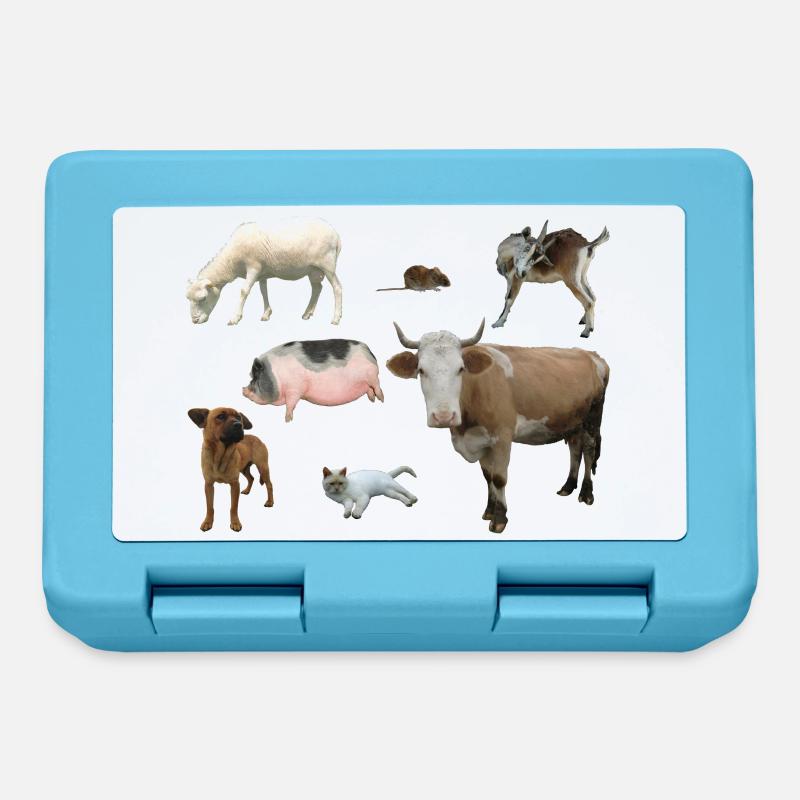 Ferme - Boîte à goûter - bleu saphir