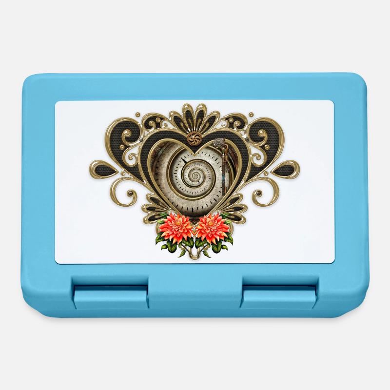 Wunderbares Steampunk-Herz. - Brotdose - Saphirblau