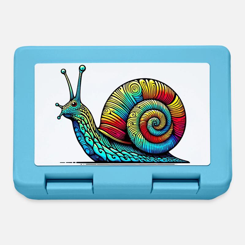 Escargot - Boîte à goûter - bleu saphir
