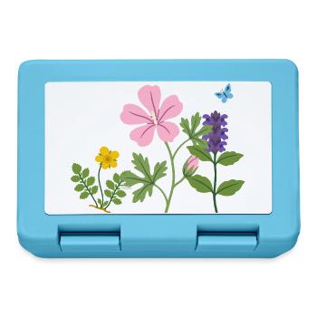 Blumen botanisch Garten Zeichnung Blumenliebhaber - Brotdose - Saphirblau - Vorne