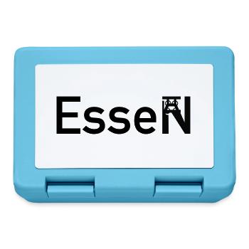 Essen Ortsschild Skyline mit Z. Zollverein - Brotdose - Saphirblau - Vorne