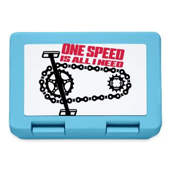 One Speed is all I need - Singelspeed - Lunchbox - sapphire blue - Front