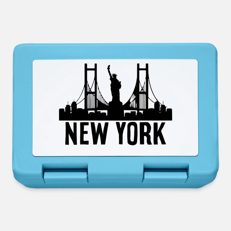 New York - Boîte à goûter - bleu saphir