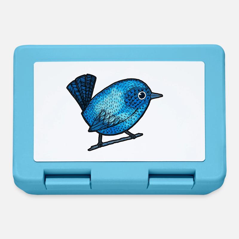 Joli petit oiseau bleu - Boîte à goûter - bleu saphir