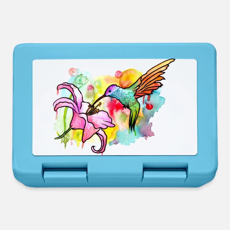 colibri - Boîte à goûter - bleu saphir