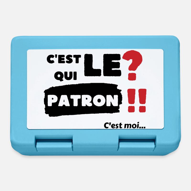 C'est qui le patron c'est moi - Boîte à goûter - bleu saphir