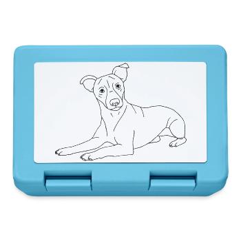 Jack Russell Terrier - Brotdose - Saphirblau - Vorne