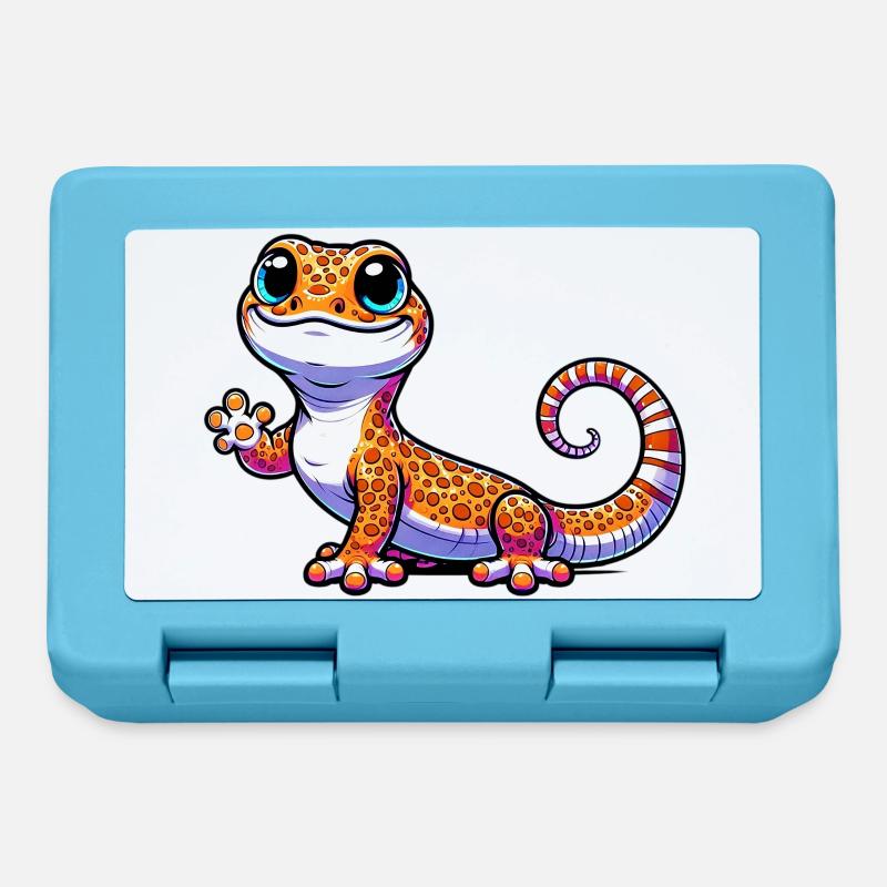 Gecko - Brotdose - Saphirblau