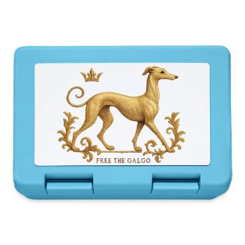 Free the Galgo - Embroidery Nr01 - Lunchbox - sapphire blue - Front