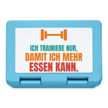 Ich trainiere nur, damit ich mehr essen kann - Brotdose - Saphirblau - Vorne