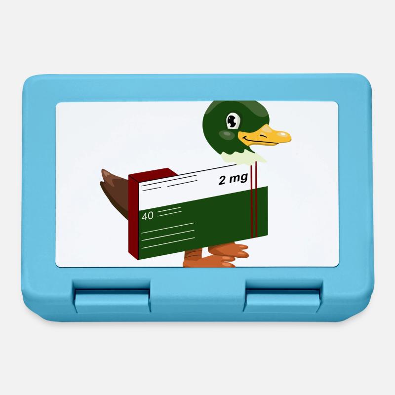 Funny duck - Lunchbox - sapphire blue