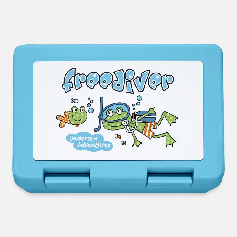 Grenouille plongeuse - Boîte à goûter - bleu saphir