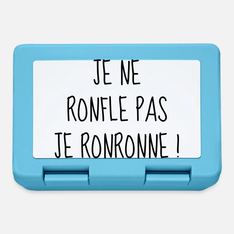 Ronfler - Ronfleur - Ronfleuse - Citation - Humour - Boîte à goûter - bleu saphir