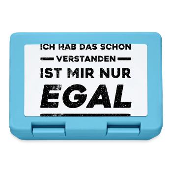 Ich Hab Das Schon Verstanden Ist Mir Nur Egal - Brotdose - Saphirblau - Vorne