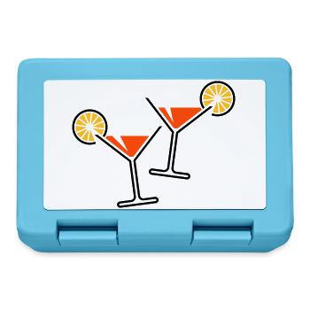 2 Cocktail Glasses / Cocktail / Martini + (Orange) - Lunchbox - sapphire blue - Front