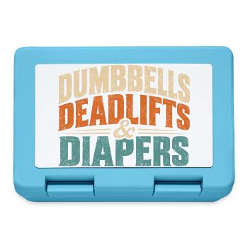 Dumbbells Diapers Laugh Tee - Brotdose - Saphirblau - Vorne