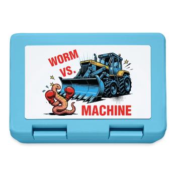 Worm vs Machine Robak Kontra Maszyna - Brotdose - Saphirblau - Vorne