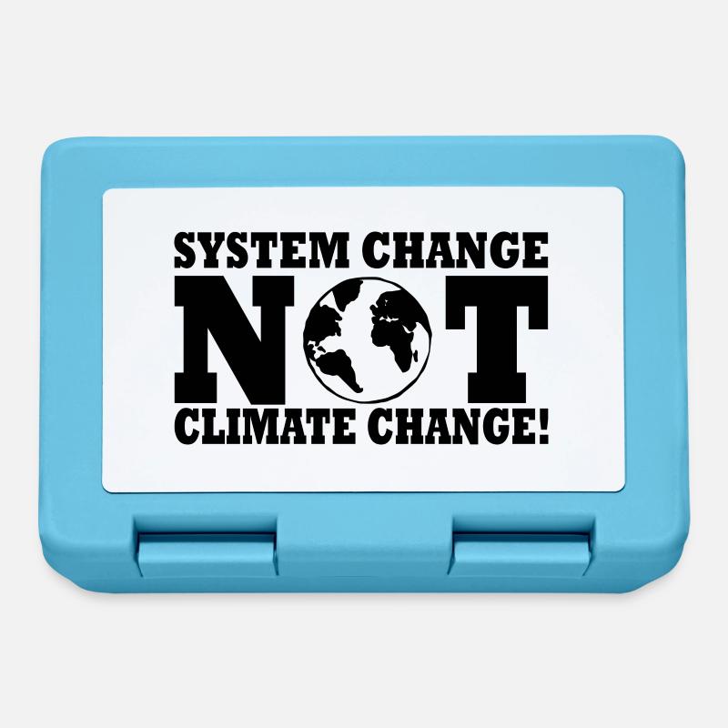 system change not climate change - Brotdose - Saphirblau