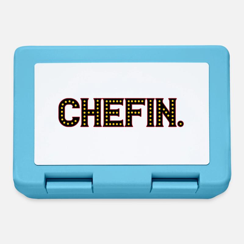 Chefin | Farben änderbar - Brotdose - Saphirblau