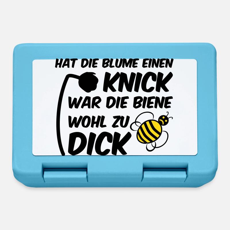 Biene zu dick Blume Knick Blüte - Brotdose - Saphirblau