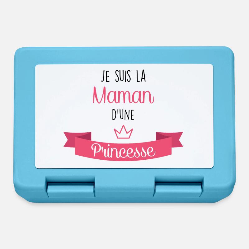 Je suis la Maman d'une Princesse - Boîte à goûter - bleu saphir