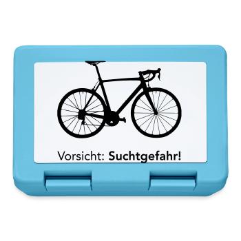 Rennrad Motiv als Geschenk für Fahrradfahrer - Brotdose - Saphirblau - Vorne
