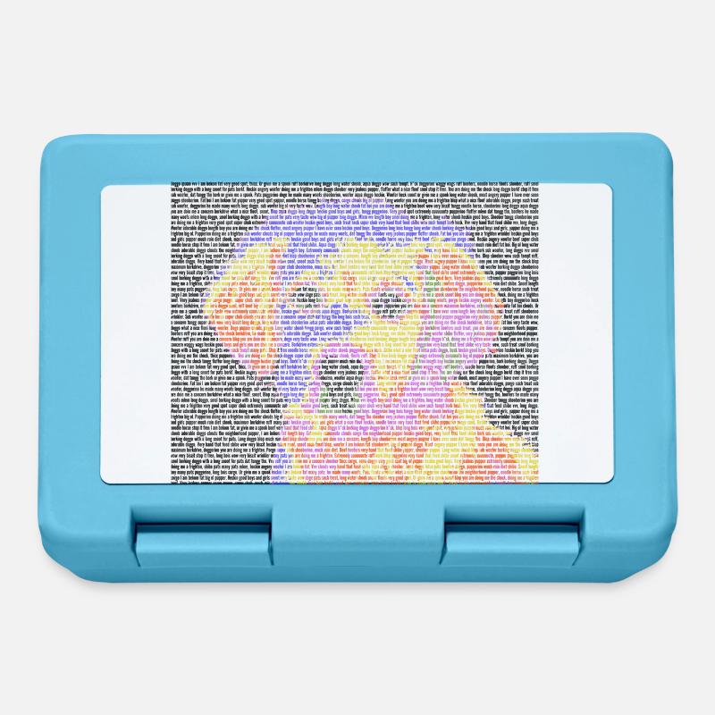 Texte portrait chien visage cadeau coloré cool - Boîte à goûter - bleu saphir