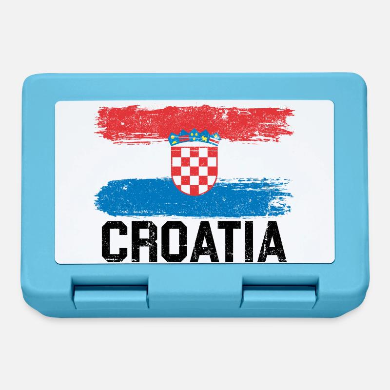 Drapeau de la Croatie - Boîte à goûter - bleu saphir