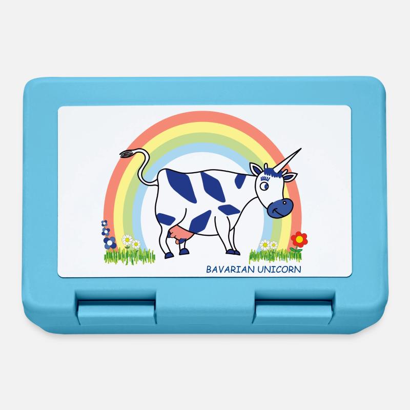 BAVARIAN UNICORN - Regenbogen - Brotdose - Saphirblau
