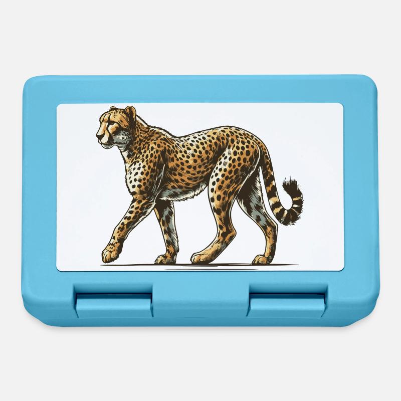 Guépard - Boîte à goûter - bleu saphir