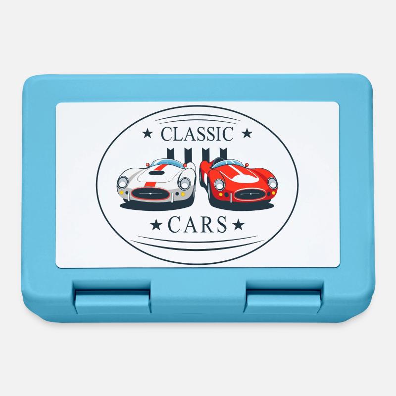 Voitures classiques - Boîte à goûter - bleu saphir