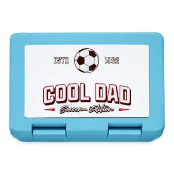 Cool Dad 1982 Fussball Papa Geburtstag Geschenk - Brotdose - Saphirblau - Vorne