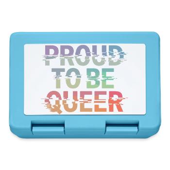 Proud To Be Queer LGBTQ Stolz Und Pride - Brotdose - Saphirblau - Vorne