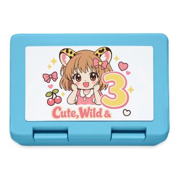 Cute Wild & 3 Leopard Girl Theme - Brotdose - Saphirblau - Vorne