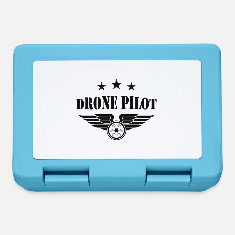 Drone Pilot - Drone Pilot Emblem Badge - Lunchbox - sapphire blue