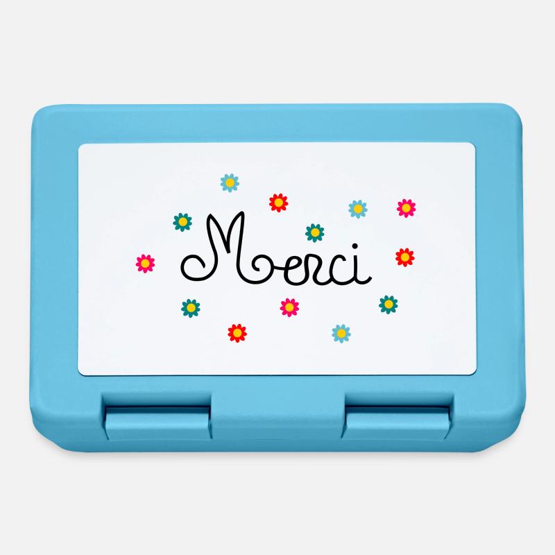 Merci - Boîte à goûter - bleu saphir
